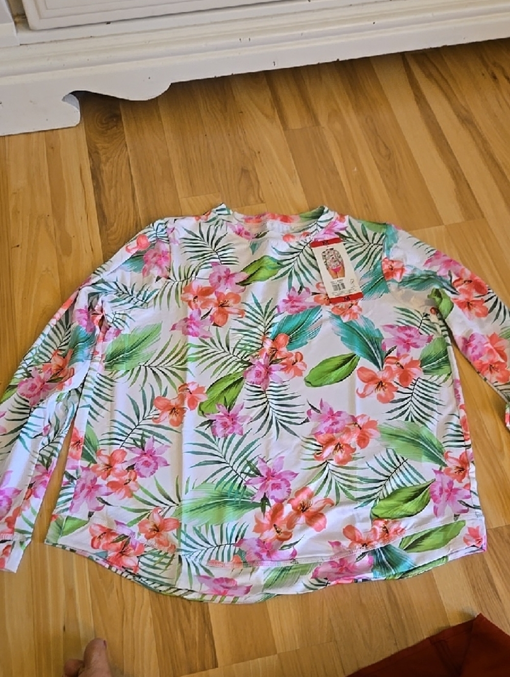 Hurley Tropical Floral Long Sleeve Top - UPF 50+